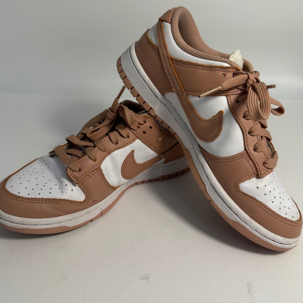 Nike Dunk Low Women's Size 8 White/Rose Whisper DD1503 118 - Picture 2 of 5